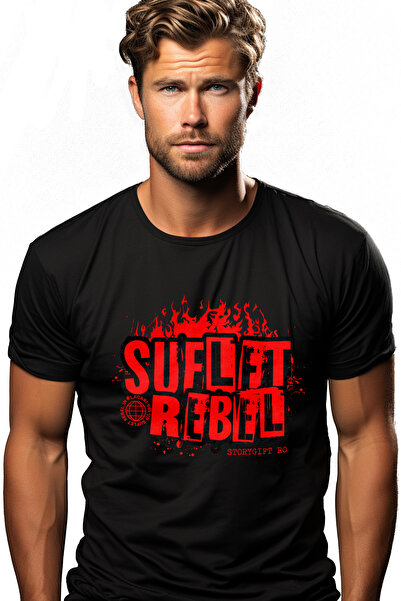 StoryGift Romania Tricou Barbati Suflet In Flacari Rebel Cu Imprimeu Pe Fata,...