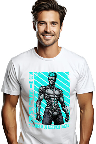 StoryGift Romania Tricou Barbati Robot Barbat Cyborg. Peste De Limitele Umane...