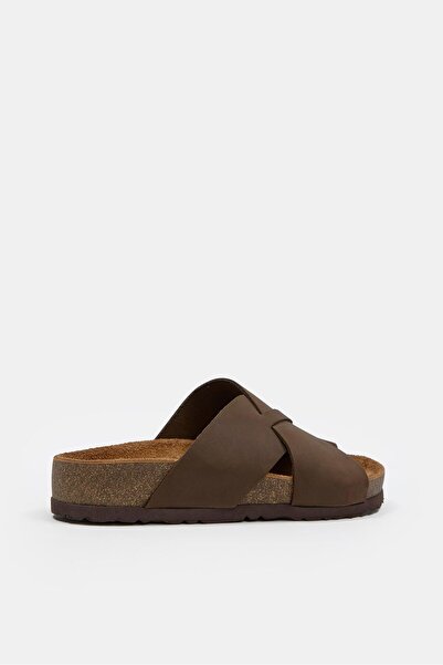 NILUFARR Luana Кафе Nubuk Натуральна шкіра Жіночі капці