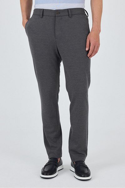 İmza Gray Flexible Side Pocket Casual Slim Fit Jogger Trousers 1003250156