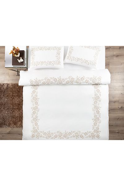 Madame Coco Gene Double Personality 100% Cotton Duvet Cover Set - Beige