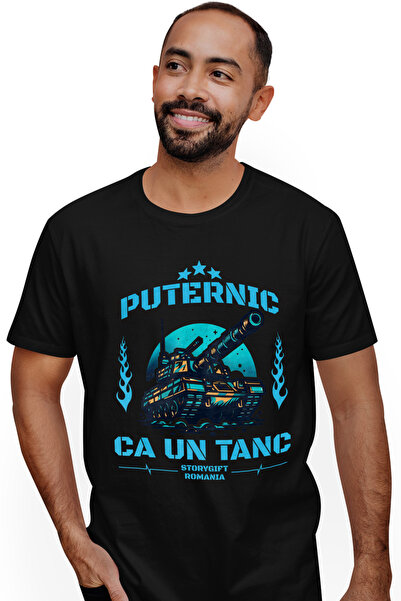 StoryGift Romania Tricou Barbati Puternic Ca Un Tanc Armata Motivational Lupt...