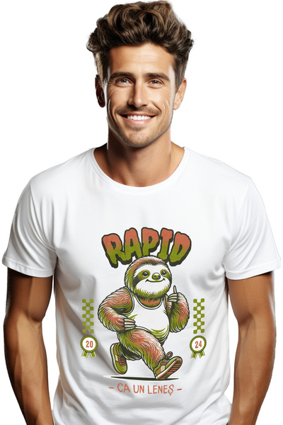 StoryGift Romania Tricou Barbati Animal Lenes La Maraton Text Haios Rapid Ca ...