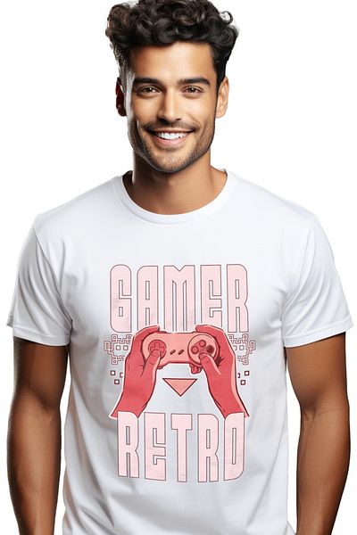 StoryGift Romania Men's T-Shirt Play Station Retro Gamer Gaming Controller With Front Print, 100% Cotton, stg