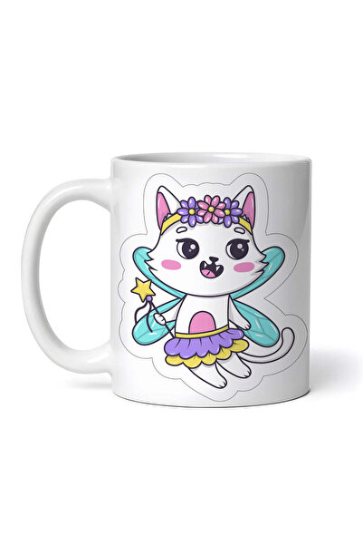 OEM Εξατομικευμένη λευκή κούπα, Magic Cat, INOVATIX®. 330ml