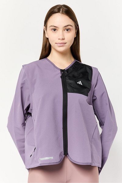adidas Women Sportswear Fit Long Sleeve Running Jacket, Multicolor