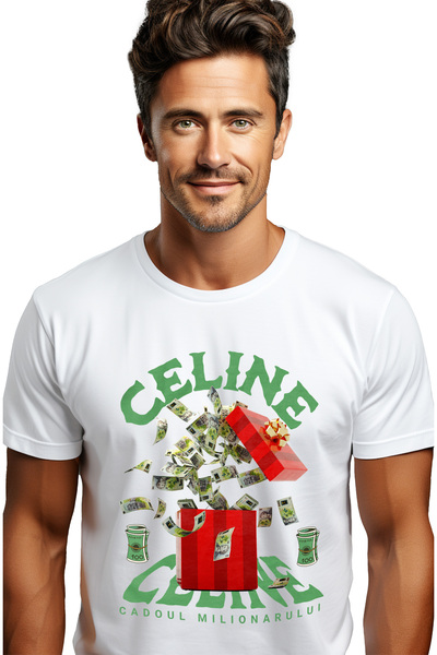 StoryGift Romania Men's T-shirt - Millionaire's Gift With Front Print, 100% C...