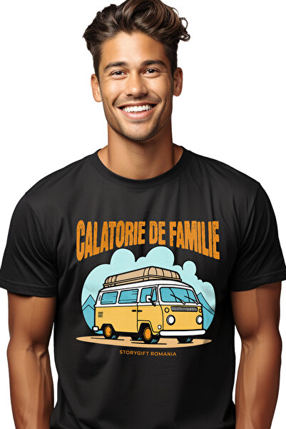 StoryGift Romania Tricou Barbati Calatorie De Familie Caravana Aventura Iubir...