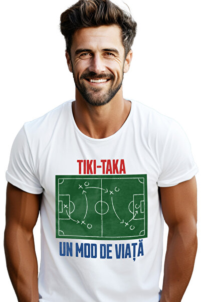 StoryGift Romania Tricou Barbati Plan De Joc Shema Fotbal Teren Iubitorii De ...
