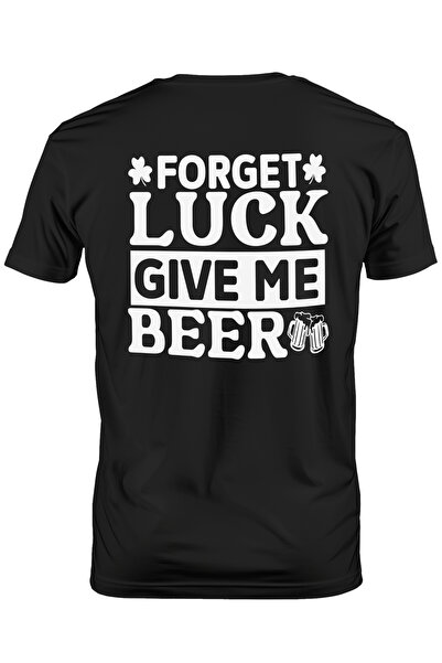 StoryGift Romania Men's T-shirt With The Text "forget Luck, Give Me Beer" - F...