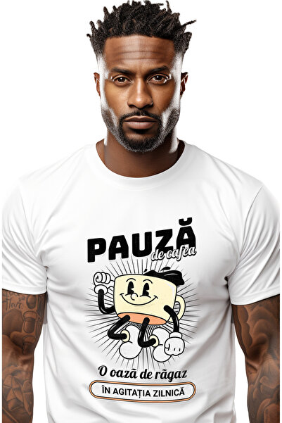 StoryGift Romania Tricou Barbati Pauza De Cafea – O Oaza De Ragaz Energie Cu ...