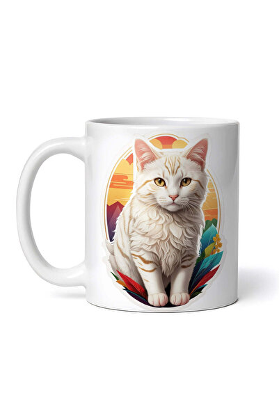 OEM Εξατομικευμένη λευκή κούπα, Khao manee Cat, INOVATIX®. 330ml