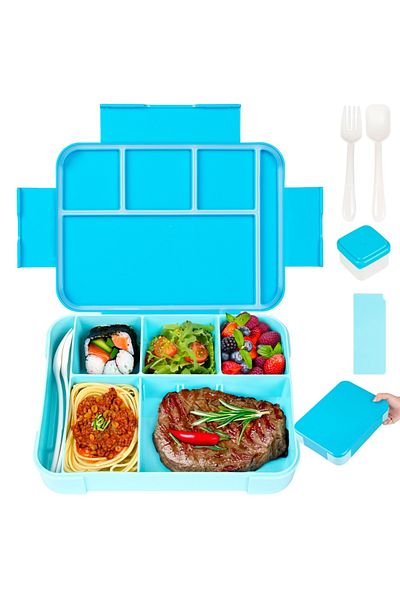 Choice 1330ml 0016 Light Blue Adorable Pattern Kids Lunch Box Portable Divided Microwave Oven Bento Box Lea