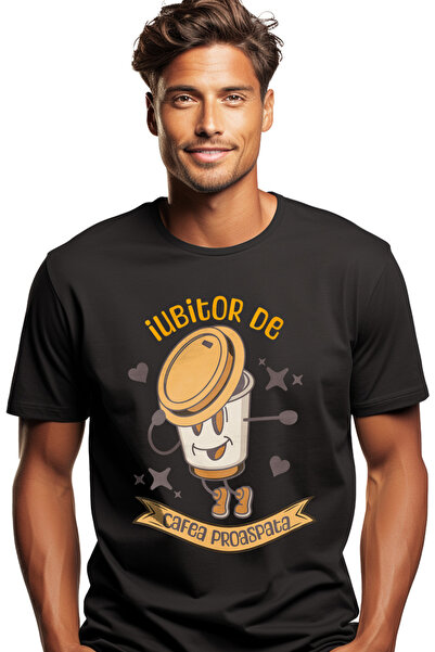 StoryGift Romania Tricou Barbati Pahar De Cafea Dans Iubitor De Cafea Proaspa...