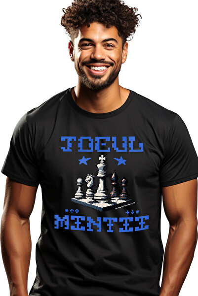 StoryGift Romania Tricou Barbati Tabla De Sah Si Pioni Iubitorii De Jocul Min...