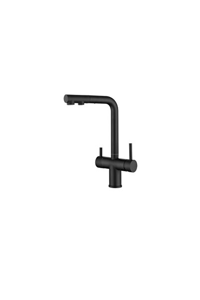Blackswan Design Kitchen sink faucet, Blackswan, Type M345, black with purified water outlet, 32.5 cm