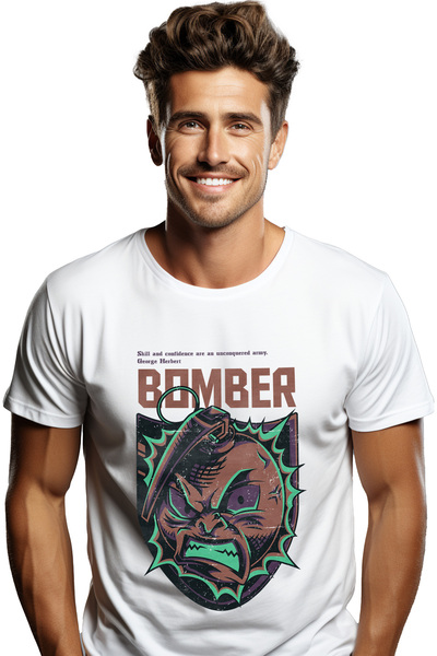 StoryGift Romania Tricou Barbati Cu Grenada De Razboi Cu Chip, Text In Engleza Bomber, Lupte De Front, Iubit Stg
