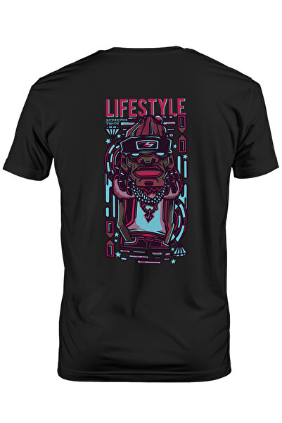 StoryGift Romania Men's T-shirt With Gangster Boy, Thick Chain Around Neck, Blue Diamond, Sf Movies, Stg Lovers