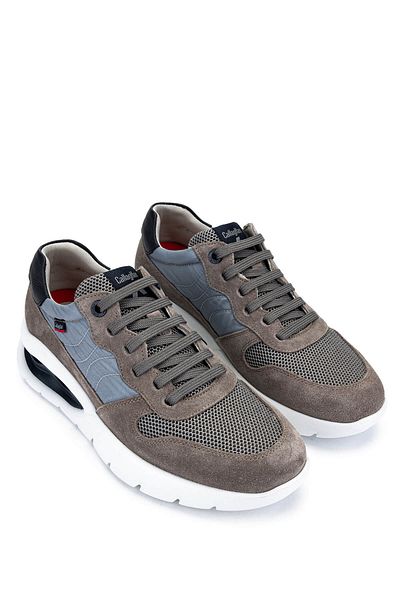 Callaghan Men's Leather & Textile Gray Sneakers & Sports Shoes
