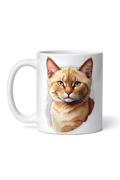 OEM Εξατομικευμένη λευκή κούπα, Γάτα Βιρμανίας, INOVATIX®. 330ml