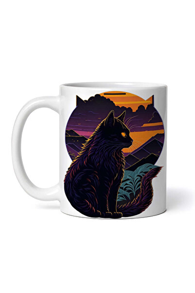 OEM Cană albă personalizată, Pisica Paznică, INOVATIX®. 330ml