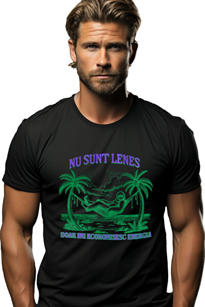 StoryGift Romania Tricou Barbati Gorila In Hamac Plaja Text Haios Nu Sunt Len...