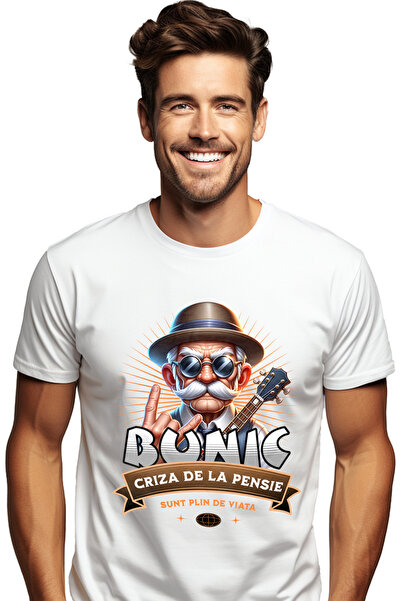 StoryGift Romania Tricou Barbati Bunic, Criza De La Pensie Chitara Rock And R...