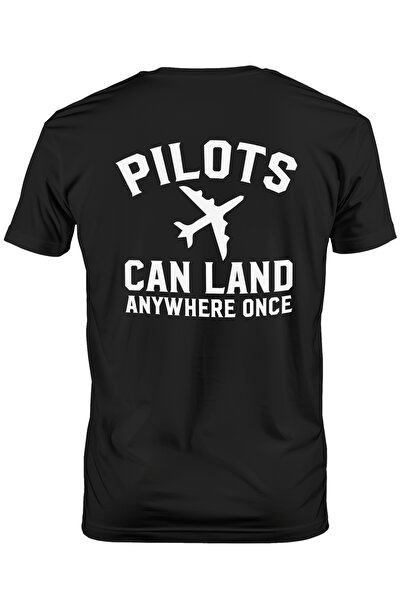 StoryGift Romania Tricou Barbati Cu Avion Si Mesajul "pilotii Pot Ateriza Ori...