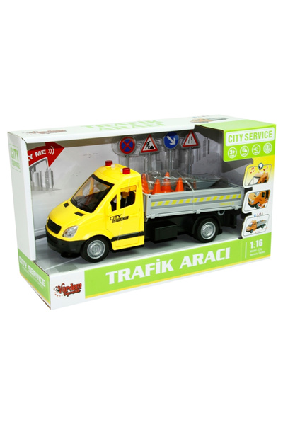 ctoy Oyuncak Sesli Ve Pilli Yol Tamir Aracı 1:16 WY593A