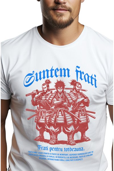 StoryGift Romania Tricou Barbati Samurai Frati Loialitate Famili Grija Recipr...