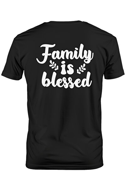 StoryGift Romania Tricou Barbati Cu Mesajul In Engleza "family Is Blessed" - ...