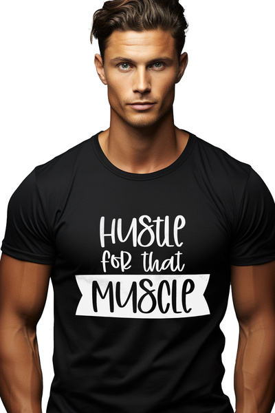 StoryGift Romania Tricou Barbati Cu Mesajul "munceste Pentru Acel Muschi" - P...