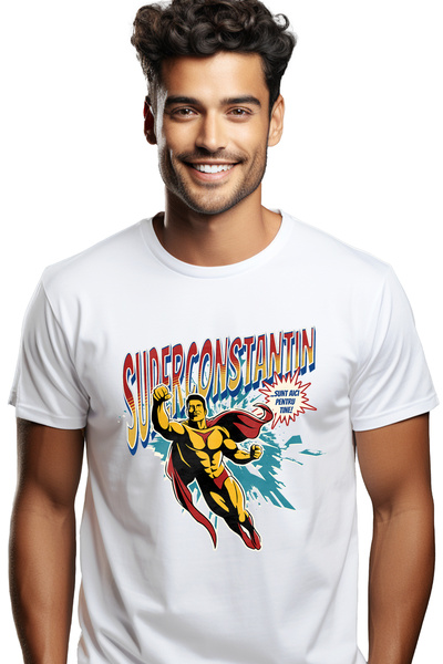 StoryGift Romania Tricou Barbati Super Constantin Supererou Sunt Aici Pentru ...