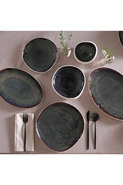 Karaca Karaca Earth Collection Galactic 55-teiliges Tafelservice für 12 Personen – Weiß