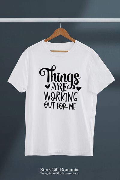 StoryGift Romania Men's T-Shirt With Hearts For Those Who Have Things Going Well With Print On The Left
