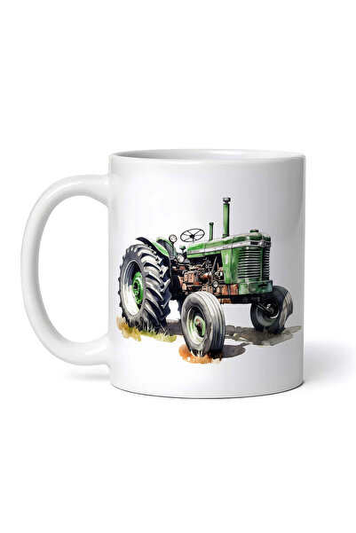 OEM Cană albă personalizată, Tractor Boris, INOVATIX®. 330ml