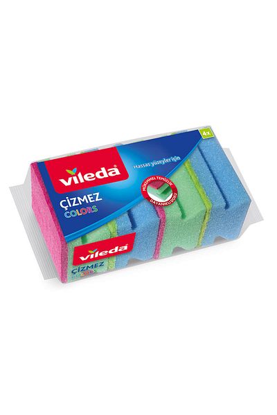 Vileda 4-pack Colorful Anti-scratch Dish Sponge - 2 Pack