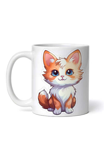 INOVATIX Personalized white mug, Foxy Cat, INOVATIX®. 330ml
