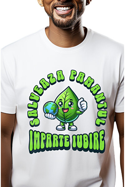 StoryGift Romania Tricou Barbati Frunza Salveaza Pamantul Imparte Iubirea Cu ...