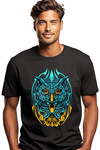 StoryGift Romania Tricou Barbati Cu Cap De Bufnita, Ornamente, Stropi De Vops...