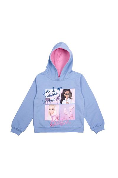 Barbie Hanorac copii cu gluga, albastru, 100% bumbac, marimea 146-152 cm, Barbie
