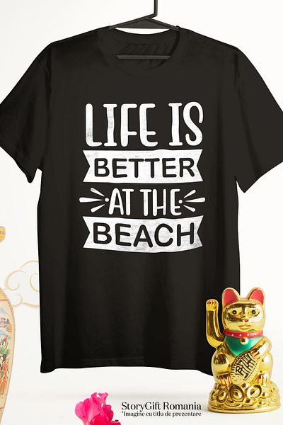 StoryGift Romania Men's T-shirt for those who believe that life is much better on the beach - have fun STG
