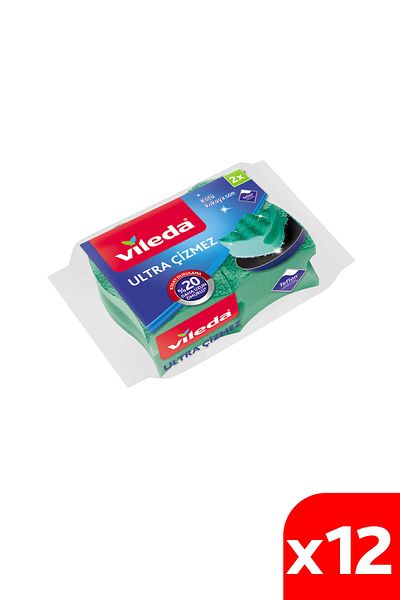 Vileda 12 Pack of 2UltraDish Corrugated Anti-scratch Sponges