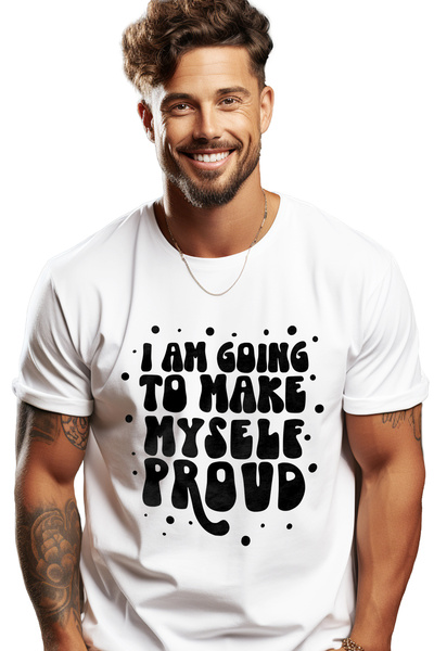 StoryGift Romania Men's T-shirt With The Message "i Am Going To Make Myself P...