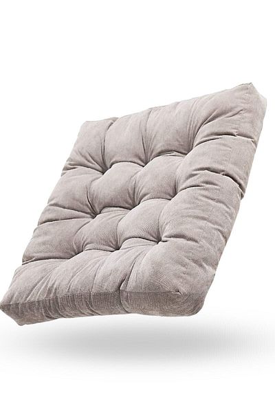çataloğlu tekstil Floor Cushion & Pallet Cushion Pouf Cushion Washable 60x60x10 Gray