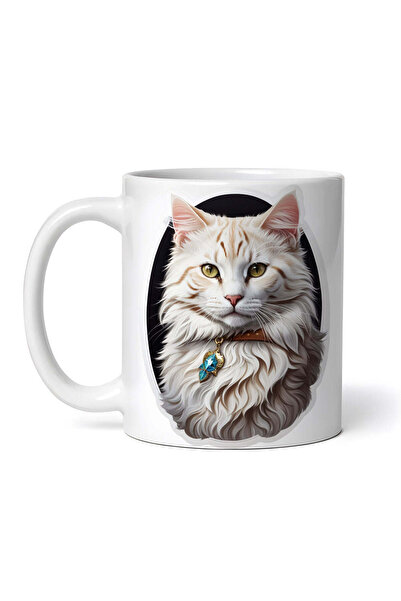 OEM Εξατομικευμένη λευκή κούπα, Ευρωπαϊκή γάτα, INOVATIX®. 330ml