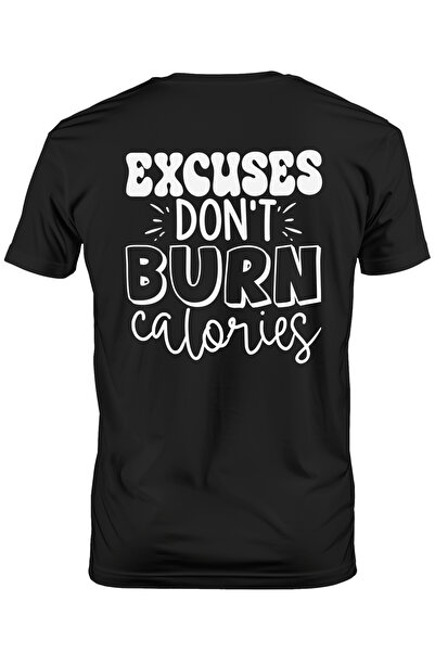 StoryGift Romania Tricou Barbati cu mesajul "Scuzele nu ard caloriile" - ambi...