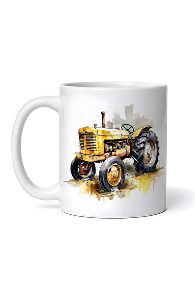 OEM Cană albă personalizată, Tractor Alesio, INOVATIX®. 330 ml