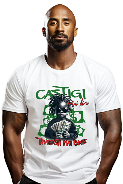 StoryGift Romania Tricou Barbati Castigi Mai Bine Traiesti Mai Bine Copil Ban...