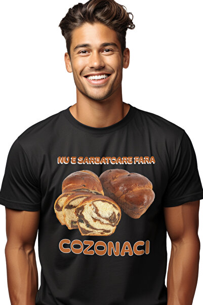 StoryGift Romania Tricou Barbati Cozonaci Nu E Sarbatoare Fara Mancare Tradit...